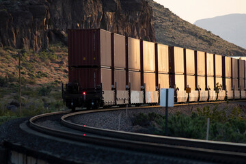 End of a modern train with flashing device