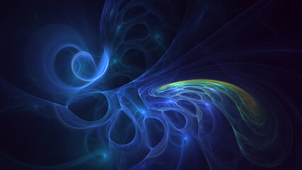 Obraz premium 3D rendering abstract multicolor fractal light background