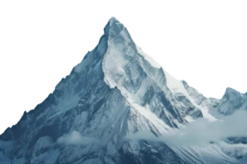 Deurstickers Cloudy mountain peak Isolated on transparent background © Mrs__DoubleF
