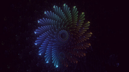 3D rendering abstract circle light background