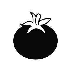 Tomato icon vector stock illustration.