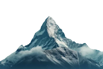 Gartenposter Cloudy mountain peak Isolated on transparent background © Mrs__DoubleF
