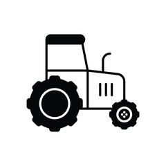 Tractor icon vector stock illustration.