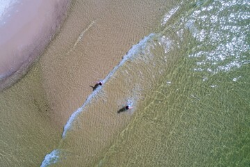 Aerial view of the surf at Perdido Key Beach