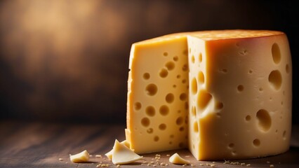 Various types of cheese. Generated with AI