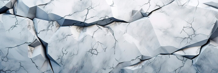 marble background with stone ceramic tiles forming an abstract interpretation of mountain ranges. Generative AI