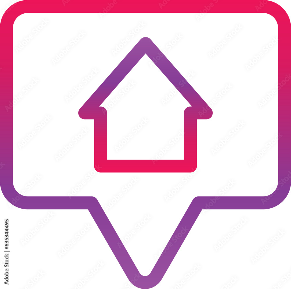 Poster outline gradient talk icon