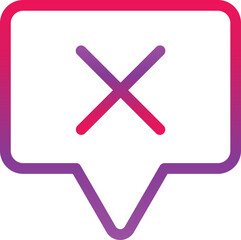 Fototapeta premium outline gradient talk icon