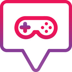 outline gradient talk icon