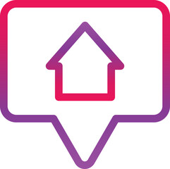 outline gradient talk icon