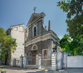 Roman-catholic church on Gavannaya street in Odessa, Ukraine