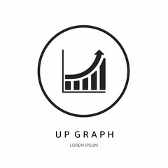 Logo vector design for business. Up graph logos.