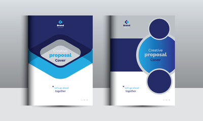 Business Proposal Catalog Cover Design Template Adept for multipurpose Projects