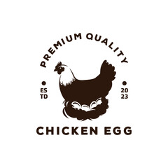 Fototapeta na wymiar egg laying chicken logo design