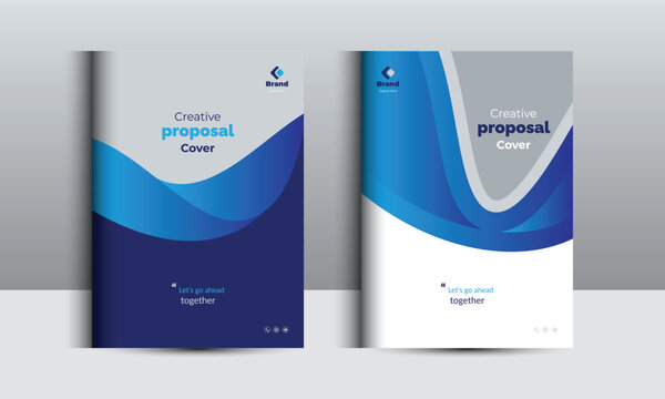 Business Proposal Catalog Cover Design Template Adept for multipurpose Projects