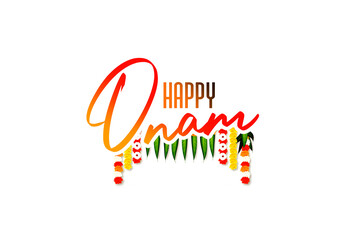 illustration for Happy Onam festival of South India Kerala