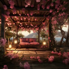 Pink Flower Garden