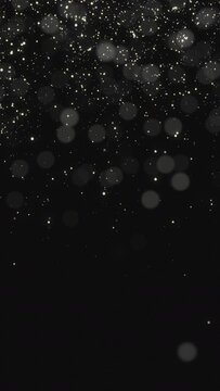 Vertical abstract background with shining particles white color and glitter sparkle