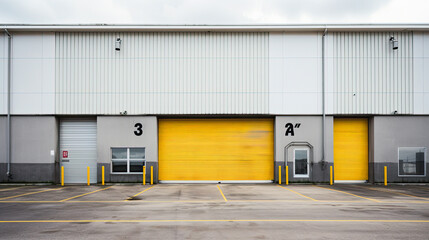 Obraz premium Industrial Unit with roller shutter doors