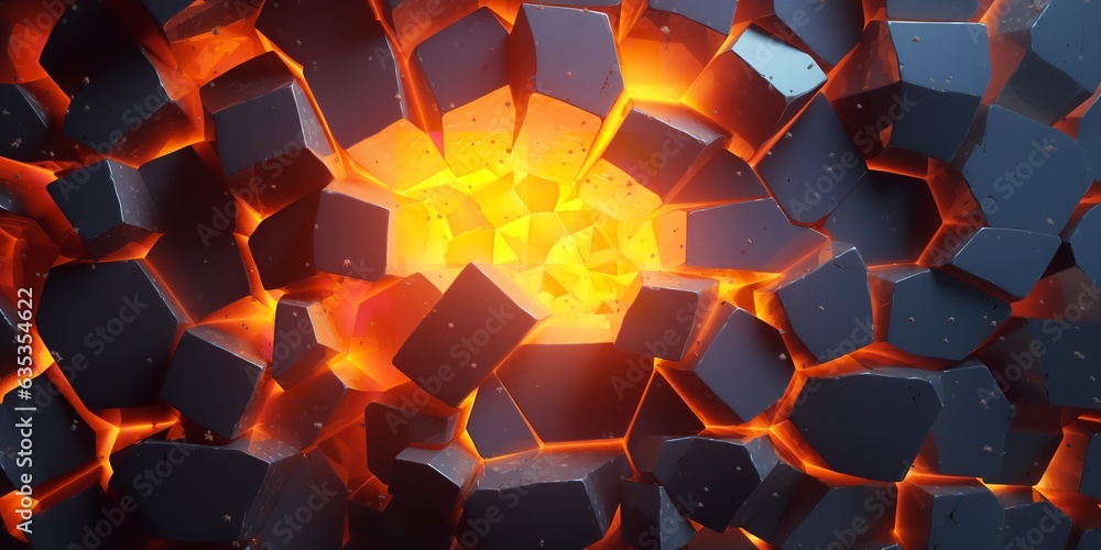 Poster background with abstract geometric design. background with geometric exfoliation. generative ai.