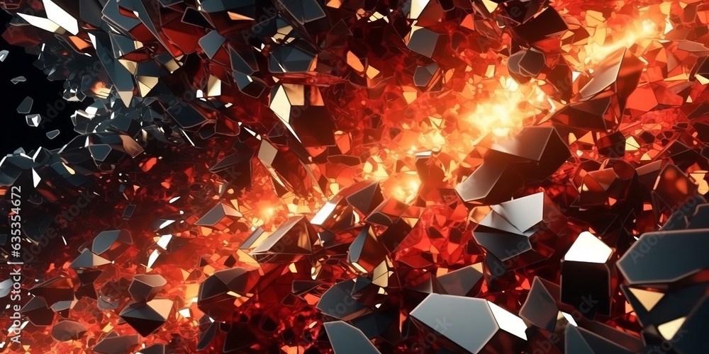 Aufkleber background with abstract geometric design. background with geometric exfoliation. generative ai.