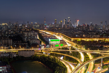 Fototapeta na wymiar city skyline at night in China