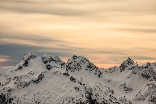 snow covered glaciers and mountains, British Columbia, Canada