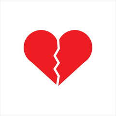 broken heart icon vector illustration symbol