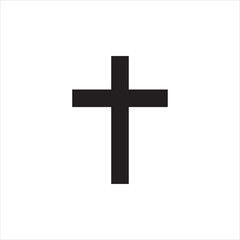 christian cross icon vector illustration symbol
