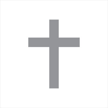 christian cross icon vector illustration symbol