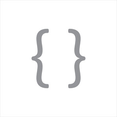 brackets icon vector illustration symbol