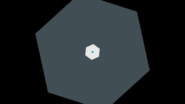 Hexagon shape transition pack on a green background. Hexagon shape transition animation with key color. Chroma color. 4K video