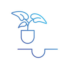 Planting icon vector stock illustration.
