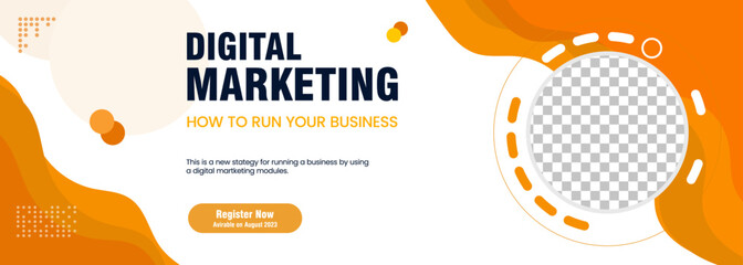 Business marketing concept and digital marketing concept Design, vector, illustration abstract banner template