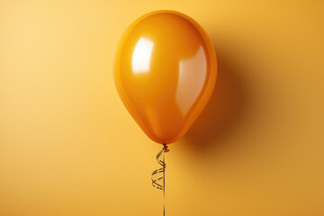 Symbolizing a minimalistic style, a yellow concept balloon represents simplicity and a vibrant touch. Generative Ai.