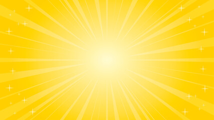 Obraz premium 集中線 背景 黄色 キラキラ