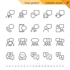Communication thin icons