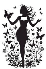 silhouette of a girl