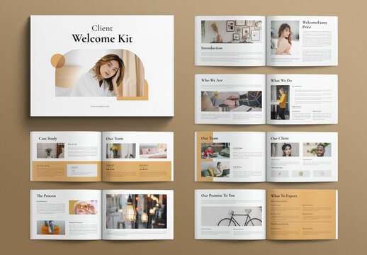 Welcome Kit Template Magazine Layout Landscape