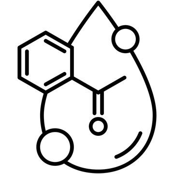 Niacinamide Icon. Chemical Cosmetic Ingredient Symbol Stock Illustration. Vector Line Icons For UI Web Design And Presentation