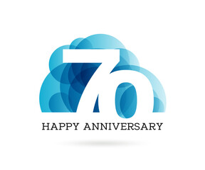 70 Happy Anniversary vector illustration design