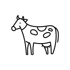 Cow icon vector stock illustration.