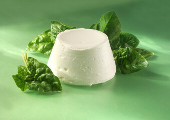 Ricotta plus Salat als Freisteller