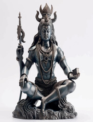 Fototapeta na wymiar image Shiva statue made of metal 