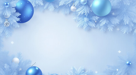 Top view of beautiful winter with copy space