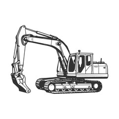 excavator vehicle illustration