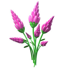 Pink flower 3D