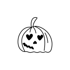 jack o lantern cartoon vector 1