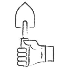 Hand drawn Trowel illustration icon