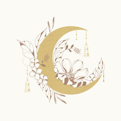 Obraz premium hand drawn flower background 1